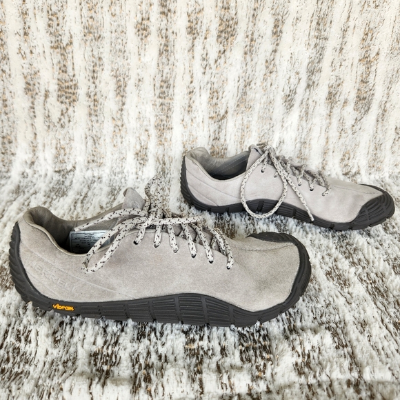Merrell "Move Glove Suede" Barefoot Running Shoe Vibram Grey | Women's Size 6.5 - Picture 8 of 16